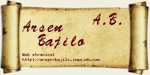 Arsen Bajilo vizit kartica